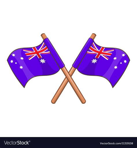 Australia flags icon cartoon style Royalty Free Vector Image