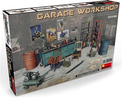 Plastic Model Kit – Garage Workshop - 1/35 Scale Diorama Accessories - Plastic Model Kits to ...