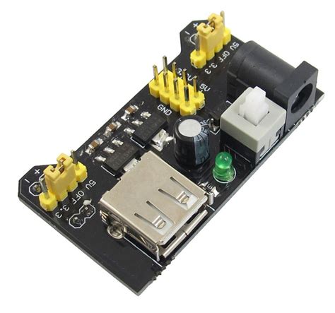 Breadboard Power Supply Module 3.3V 5V MB102 Switched Header Arduino ...