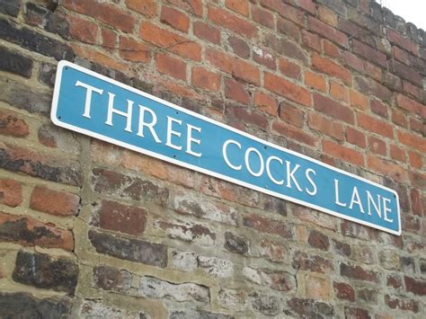 Three Cocks Lane, Gloucester - road sign | Unusual road name… | Flickr