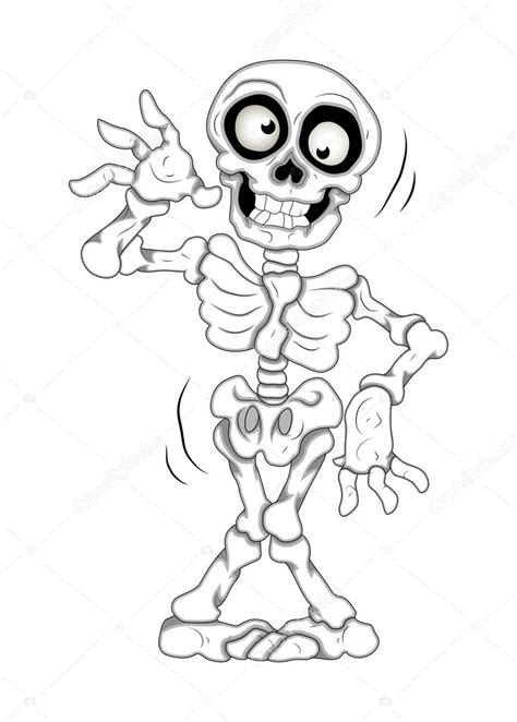 Funny Skeleton Vector Illustration — Stock Vector © baavli #13709650