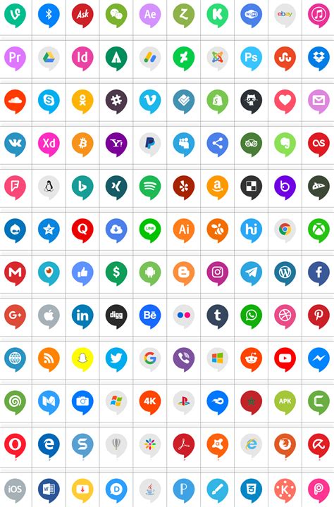 Download Font Icons Social Media 14 font ttf otf 120 #icons elharrak #fonts #font #icon font # ...