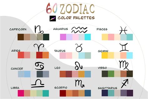 Procreate Palette Zodiac 60 Color Swatch Graphic by Richy Bunny ...