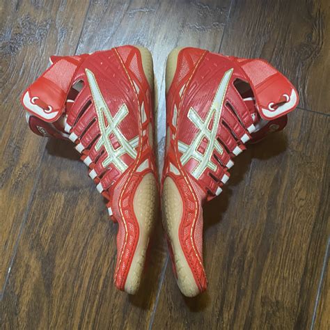 Red Asics Omniflex Pursuit Wrestling Shoes | RareWrestlingShoes.com