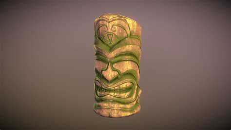 Wooden Totem - 3D model by Somsai [6636b35] - Sketchfab