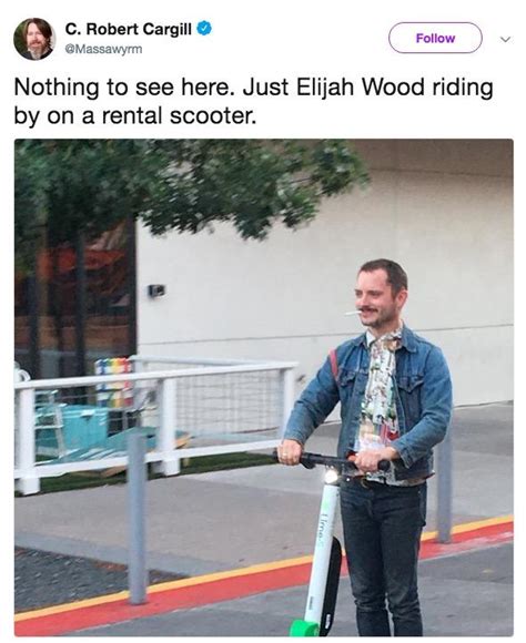 The pic | Elijah Wood On a Scooter | Know Your Meme