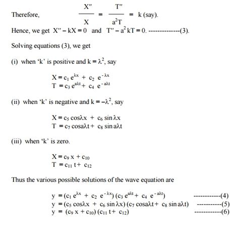 Solution of the wave equation