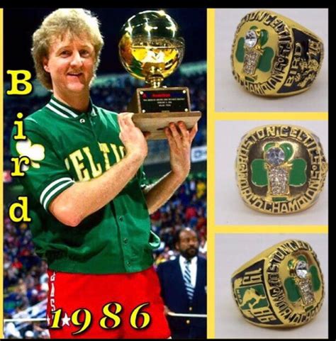 Boston Celtics Larry Bird 1986 Championship Ring Size 11 | Etsy