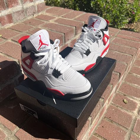 Jordan 4 red cement (2023). Brand new never worn.... - Depop