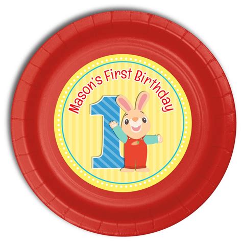 Harry the Bunny Babyfirst TV Birthday Party, Personalized Meal Plates, Pack of 12 - Etsy