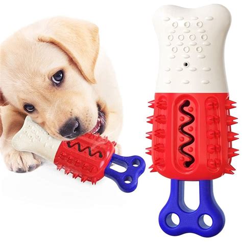 LNKOO Dog Cooling Chew Toy for Teething, Freezable Chew Toys 360° Clean Pet Teeth & Soothe Pain ...