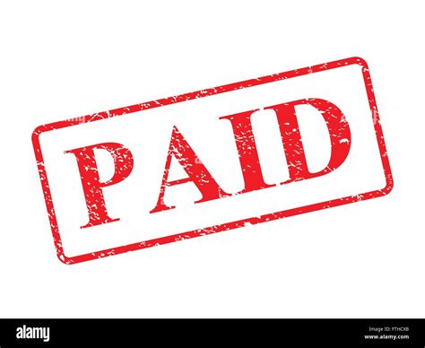 Paid red stamp vector illustration Stock Vector Image & Art - Alamy