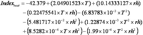 Heat Index Formula - Weather Calculators and converters - 4WX.COM ? Weather Information Center!