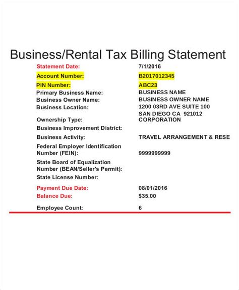 Billing Statement - 7+ Examples, How to read, Format, Pdf