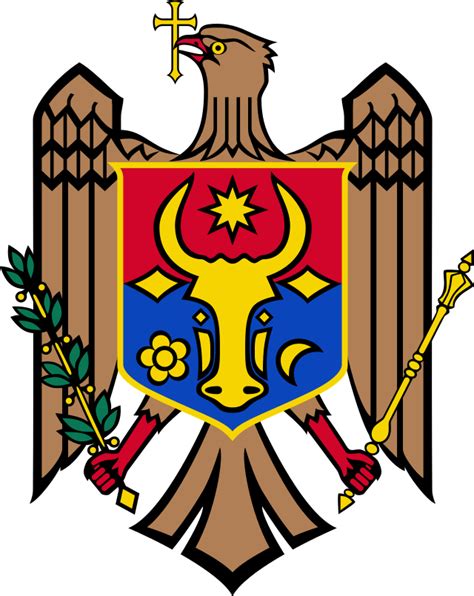 From Wikiwand: Stema Republicii Moldova | Coat of arms, Moldova flag ...