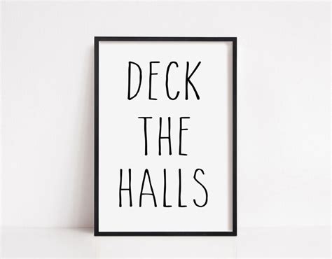 Deck the Halls, Christmas Printable Wall Art, Farmhouse Christmas ...