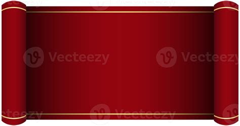 Red scroll Chinese design 18107394 PNG