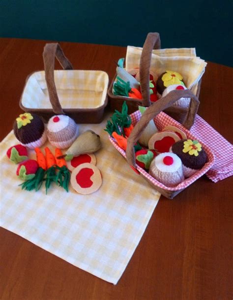 Toy Picnic Baskets With Recycled Takeaway Dish Containing - Etsy