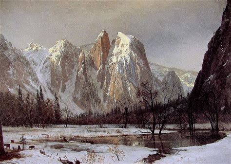 Cathedral Rock, Yosemite Valley, California, 1872 - Albert Bierstadt ...