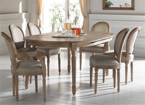 Table ronde extensible bois chêne clair 120-200 MEDICIS | Tables à manger | Pier Import