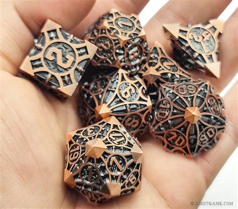 DND Metal Dice Set - Wooden dice set custom, metal dice resin dice DND ...