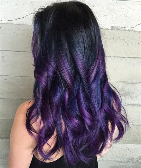 Black Purple Hair