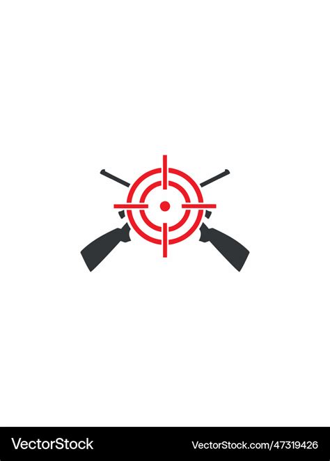 Gun target logo image Royalty Free Vector Image