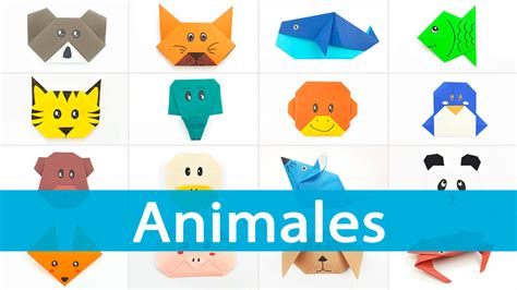 20 Figuras de ANIMALES de PAPEL muy fáciles - Origami Fácil