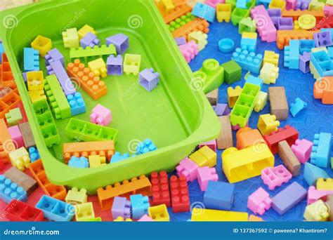 Colorful Blockâ€‹ toys stock photo. Image of children - 137367592