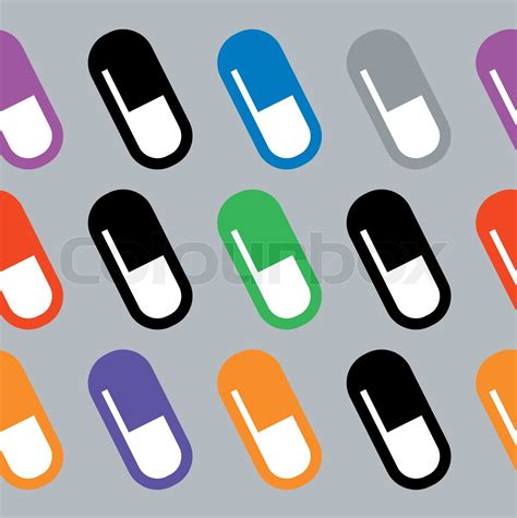 illustration of seamless wallpaper of pills | Stock vector | Colourbox