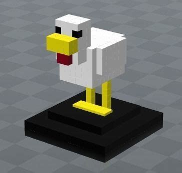 Minecraft Chicken Statue 3D model 3D printable | CGTrader