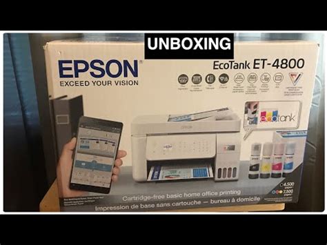 UNBOXING EPSON PRINTER ET-4800 ( ECOTANK ) - YouTube