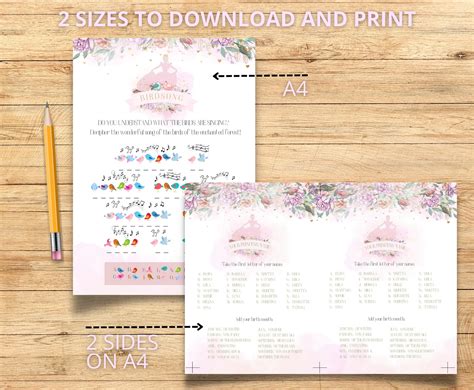 Princesses Party Game, 15 Printable Games for Girls, Little Girls Birthday Game, Downloadable ...