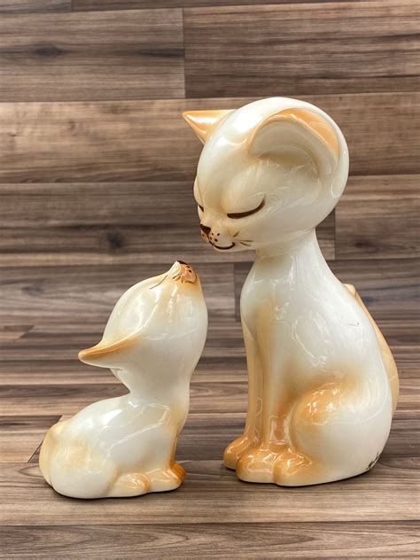 Vintage Kitty Cat ceramic figurines Cat collectibles Granny chic