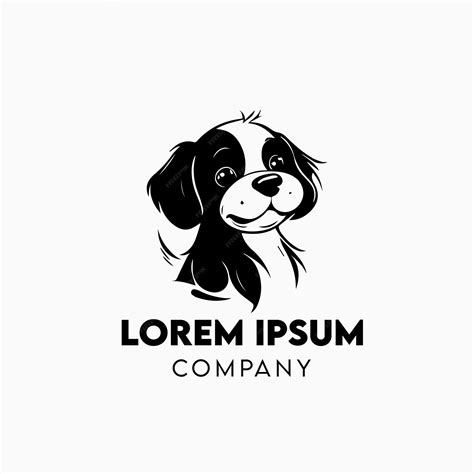 Premium Vector | Vector Black and White Dog Logo Design Template