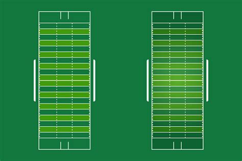 American Football Court Flat Design Football Field Graphic Illustration Vector Of American ...