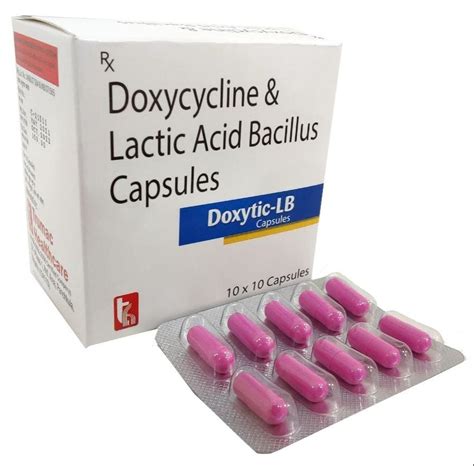 Doxytic Doxycycline 100 Mg And Lactic Acid Capsules, Rs 1500 /box | ID ...