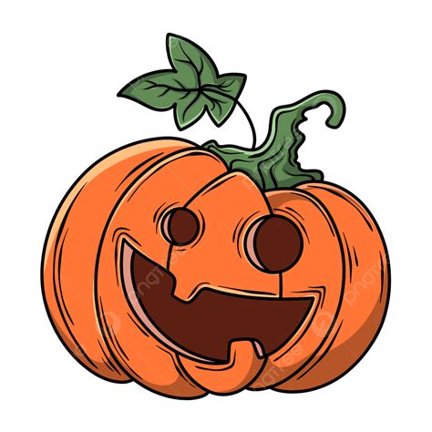 Happy Pumpkin Halloween Cartoon Doodle Art Handdrawing, Pumpkin Clipart ...