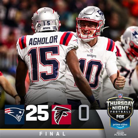 NFL on Twitter: "FINAL: @Patriots win their fifth straight! #NEvsATL # ...