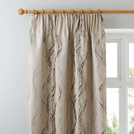 Victoria Cream Lined Pencil Pleat Curtains | Dunelm