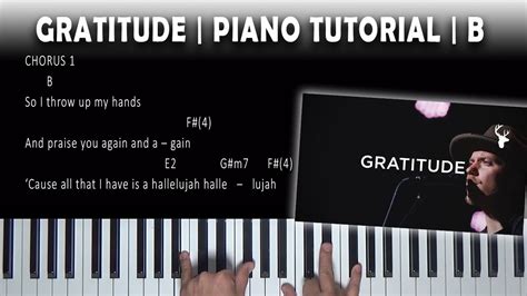 Gratitude (Brandon Lake) | Piano Tutorial | B - YouTube