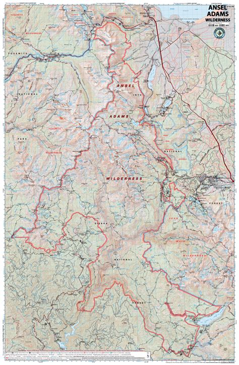 Ansel Adams Wilderness - Tom Harrison Maps