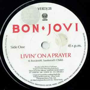 Bon Jovi - Livin' On A Prayer (Vinyl, 7", 45 RPM, Single, Promo) | Discogs