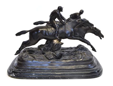 Lot 65 - Horse Racing Sculpture