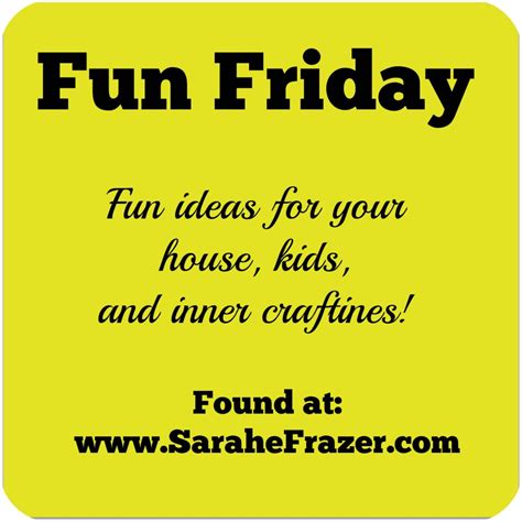 Fun Friday - Summer Activities - Sarah E. Frazer