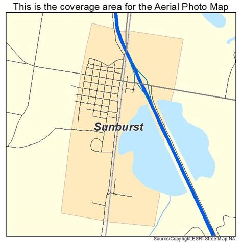 Aerial Photography Map of Sunburst, MT Montana