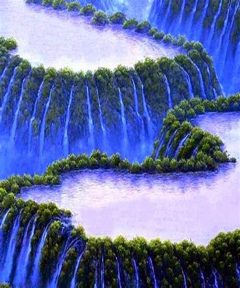 Stunning blue waterfall ~ Stunning nature