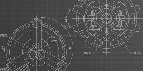 Gear Background.Technological Black Background.Engineering Education.Technical Banner.Vector ...