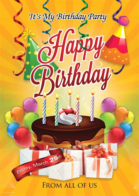 Happy Birthday Poster Template Free Of Birthday Poster Design Template – Best Happy Birthday ...