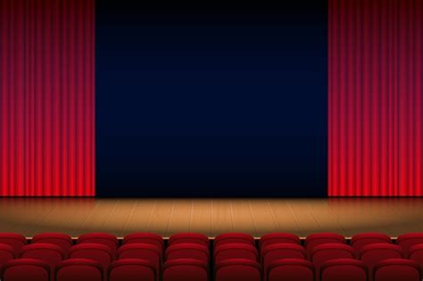 Premium Vector | Theater stage background